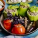 Фарширований перець із гречкою, куркою та кабачками