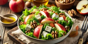 Салат з яблуками та сиром