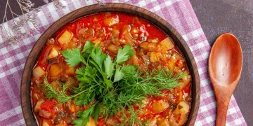Борщ з квасолею