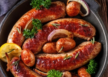 Домашні запечені ковбаски