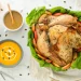 Курка, фарширована грибами та овочами