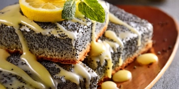 Маковий пиріг із лимонною глазур'ю