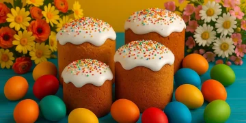 Паска на жовтках з родзинками