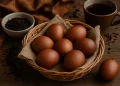 Як пофарбувати яйця чорним чаєм