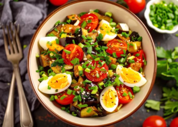 Як готується салат з баклажанів і яєць