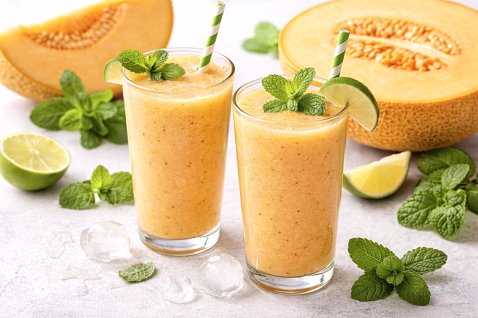 Рецепт смузі з дині та м'яти не містить зайвих жирів